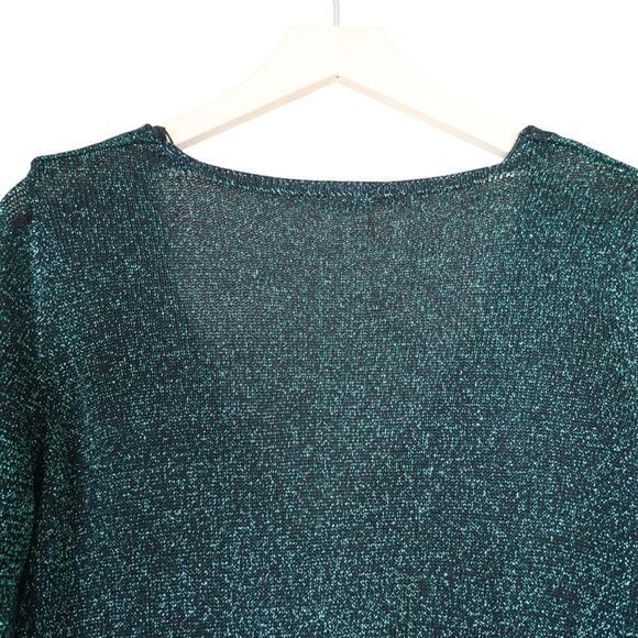 Free People Womens S Emmaline Metallic Cardigan Alpine Green Combo NEW - Picture 5 of 11